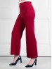 Solid Color Wide-Leg Full-length Pants